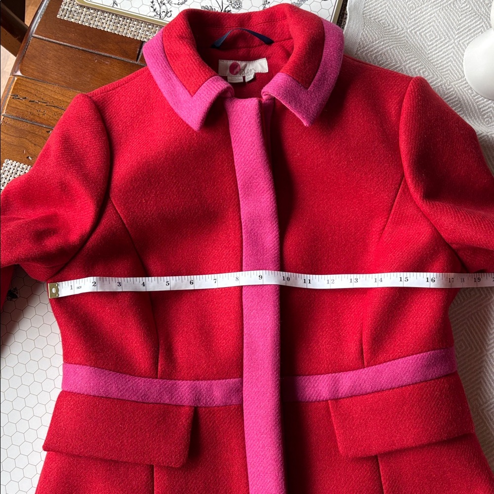 Boden Mitford Holiday Red Wool Coat - Picture 7 of 12